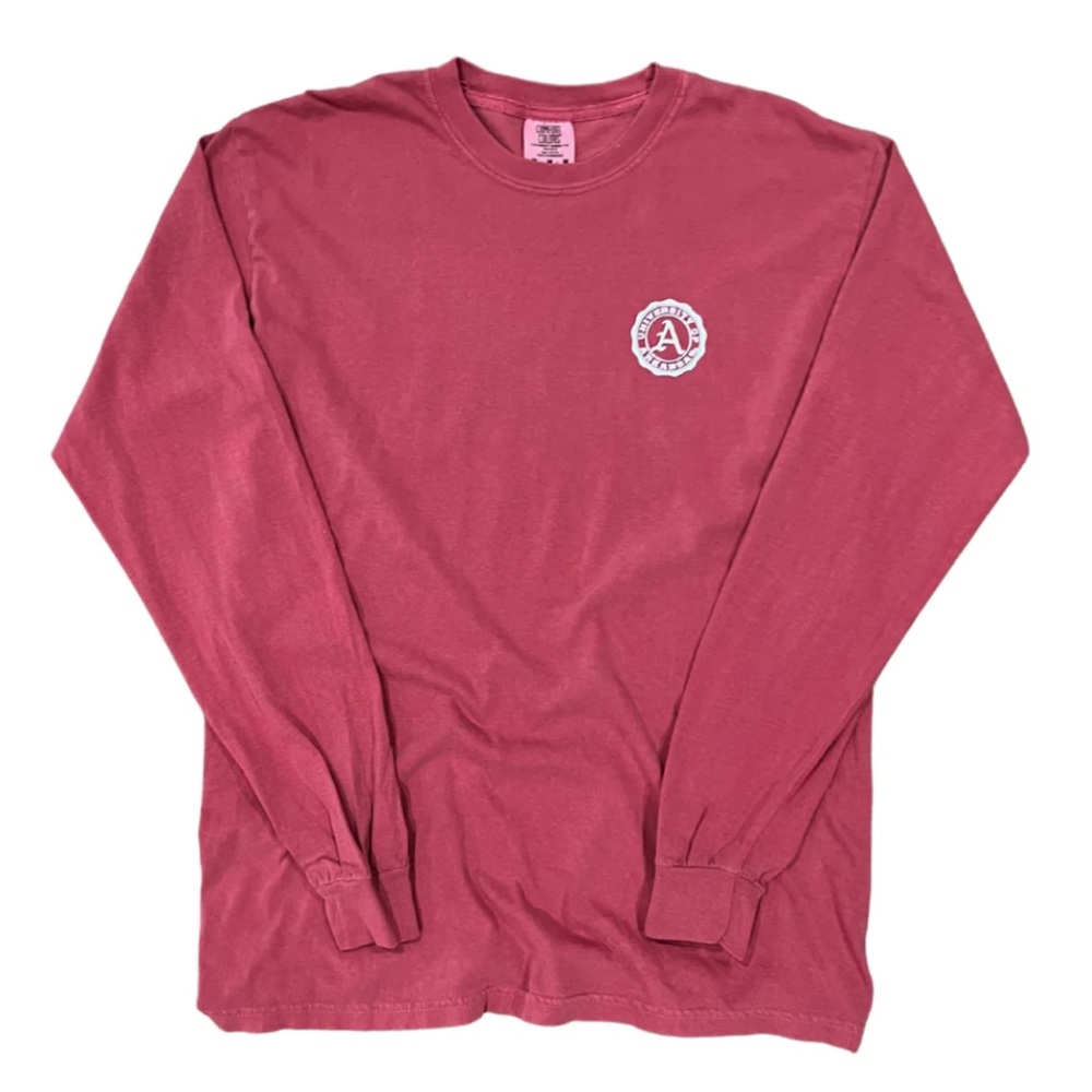 Men’s Arkansas Razorbacks Red Long Sleeve Tee College Football Team T-Shirt